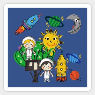 Kids space adventure Sticker